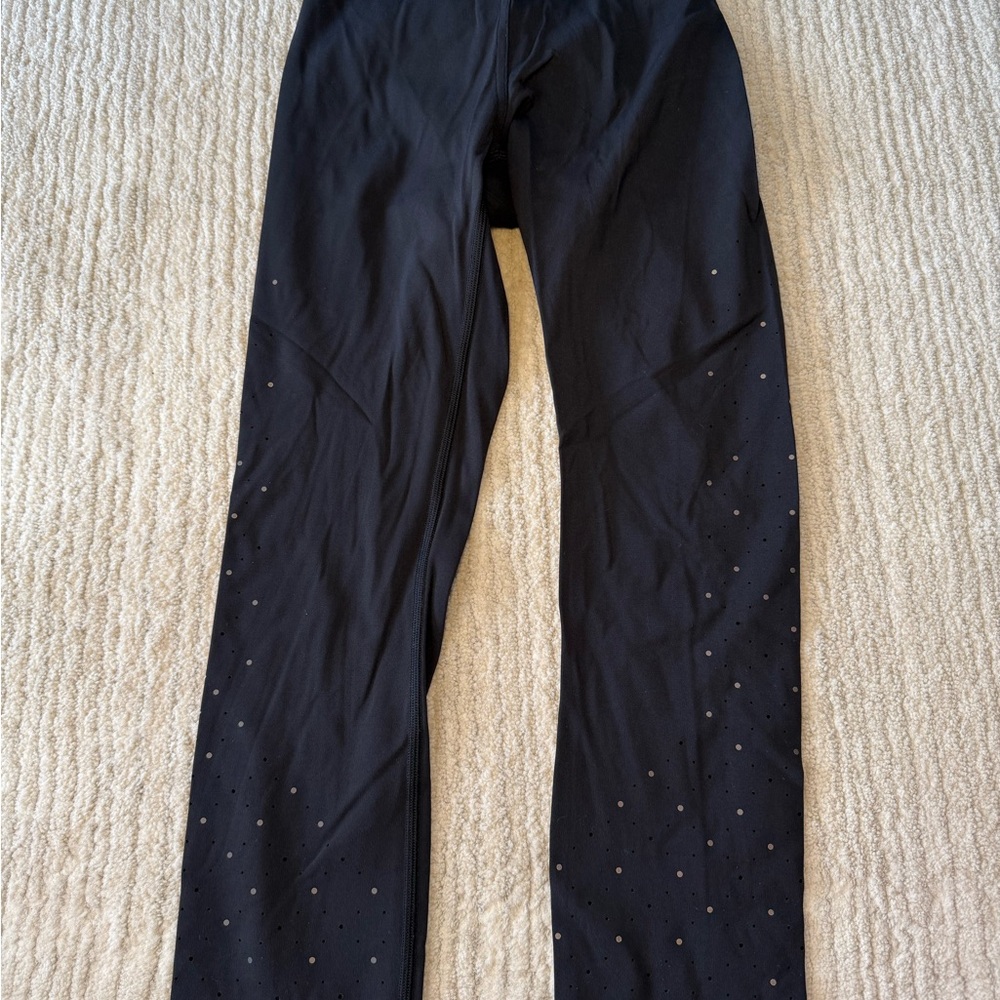 Black Leggings with Rhinestone Detailing